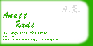 anett radi business card